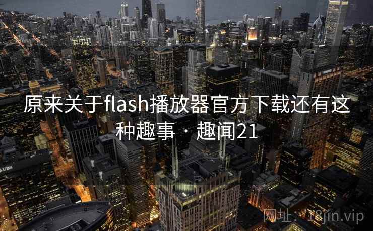 原来关于flash播放器官方下载还有这种趣事 · 趣闻21