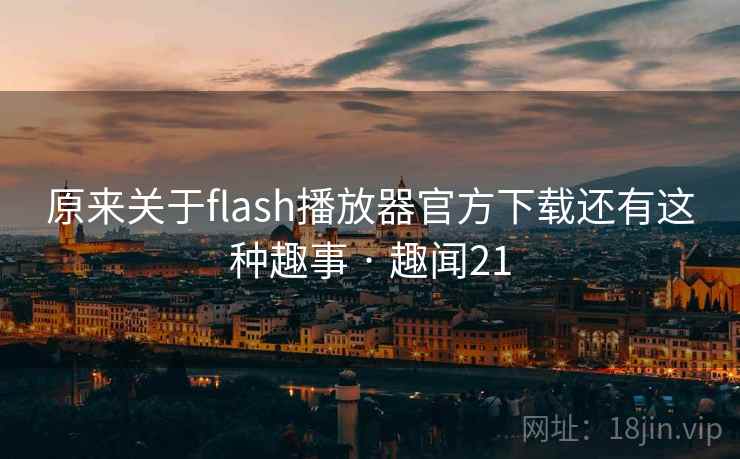 原来关于flash播放器官方下载还有这种趣事 · 趣闻21